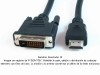Cable DVI-D 24+1 Macho (Dual link) a HDMI Macho 1.8 m